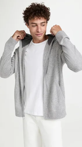 Vista 2 de Vince Sudadera con capucha de cachemira con cremallera completa para hombre