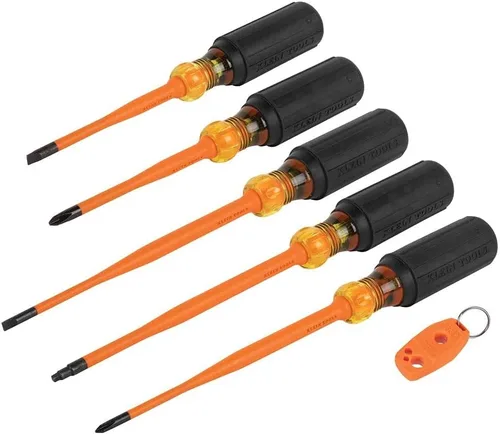 Vista 2 de Klein Tools Juego de destornilladores aislados (6 piezas) y pelacables automático