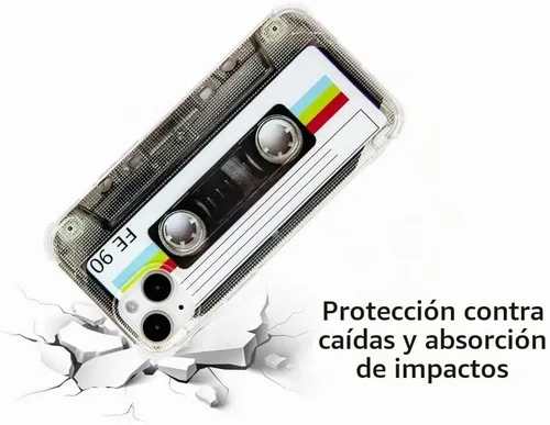 Vista 7 de FAteamll Funda para iPhone 14 Plus, acabado mate, resistente, suave, con esquinas reforzadas, TPU suave, parachoques retro, funda de cinta de casete