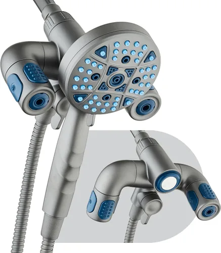 Vista 12 de AquaCare Polaris - Cabezal de ducha de alta presión de múltiples zonas con 208 ajustes y sistema de combinación de 3 vías con mango de acoplamiento