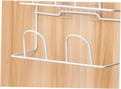 Vista 7 de DOITOOL Zapatero de doble capa para zapatos de montaje en pared, zapatillas, estante colgante, organizador de almacenamiento (blanco)