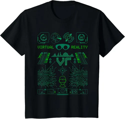 Vista 28 de Camiseta de realidad virtual VR Retro Gamers, Negro, S