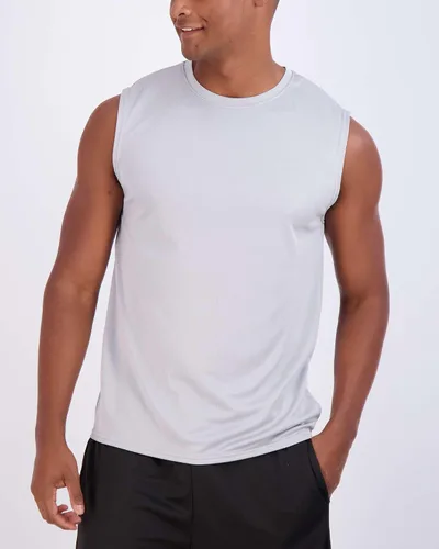 Vista 4 de Real Essentials Paquete de 5 Camiseta deportiva deportiva de malla para hombre, ropa deportiva de entrenamiento y entrenamiento
