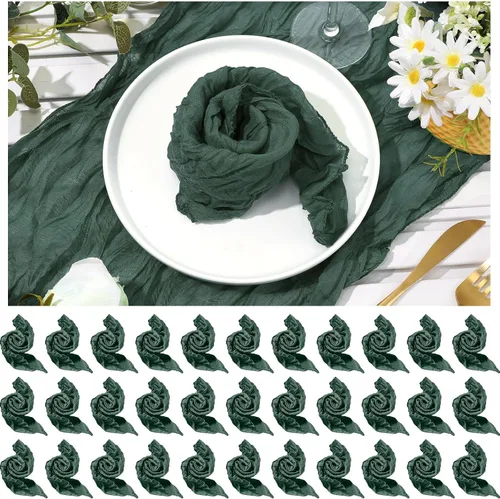 Vista 13 de Mixweer 50 servilletas de gasa de 20 x 20 pulgadas, servilletas de algodón de gasa arrugada, servilletas de tela de queso, servilletas de tela Beige