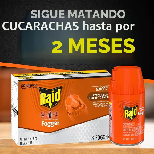 Vista 5 de Raid Deep Reach Fogger 4.5 onzas (paquete de 3)