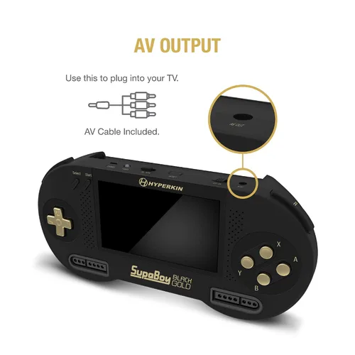 Vista 6 de Hyperkin SupaBoy Blackgold Portable Pocket Console for Super NESSuper Famicom - Super NES