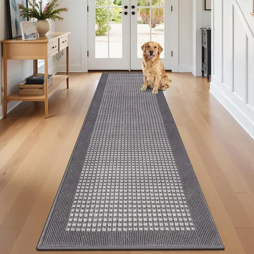 Vista 56 de Ileading Tapete para puerta de interior de 24 x 36 pulgadas, absorbente para perros, tapete de bajo perfil para entrada pequeño con respaldo de goma