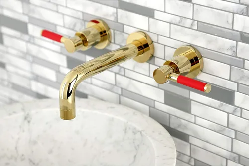 Vista 4 de Kingston Brass KS8122DKL Kaiser - Grifo de baño (latón pulido)