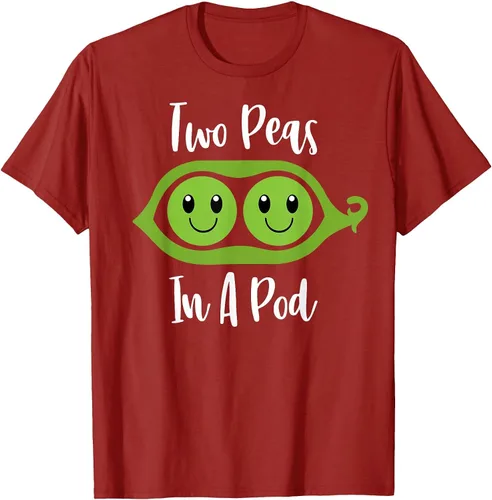 Vista 18 de Two Peas in A Pod Couples Matching Best Friend Cute Veg T-Shirt Baby Blue
