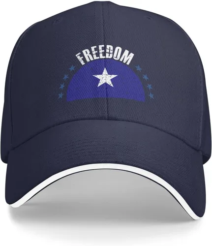 Vista 2 de QIZYOQA The Bonnie Blue Flag and Freedom Baseball Cap for Men Women Adjustable Funny Dad Hat
