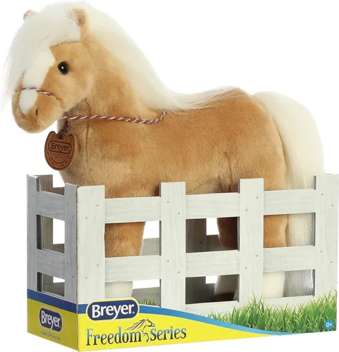 Vista 8 de Aurora Exquisito animal de peluche Breyer Morgan - Detalles realistas - Juego imaginativo - Marrón 13 pulgadas