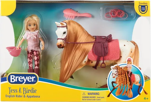 Vista 6 de Breyer Serie Horses Freedom Tess & Birdie- Caballo inglés y jinete Modelo # B-FS-10652