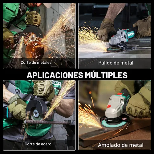 Vista 7 de DCA Amoladora angular inalámbrica de 20 V 4-1/2 pulgadas, motor sin escobillas de 8500 RPM, amoladora angular de potencia
