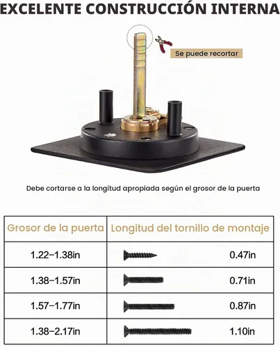 Vista 6 de Lethato Hardware para Puerta de Bolsillo Negro, Cerradura de Puerta de Bolsillo, Pestillo de Puerta de Bolsillo, Puerta de Bolsillo Mate Negra