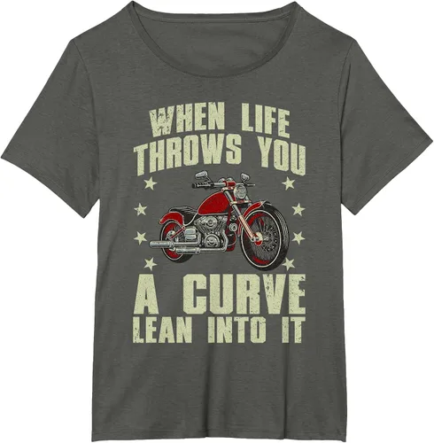 Vista 47 de Funny Motorcycle Racer Design for Men Women Motorcycle Lover T-Shirt Asphalt Grey