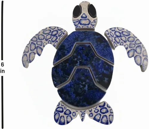 Vista 7 de Aquatic Custom Tile Blue Sea Turtle Group - Mosaico de piscina de porcelana
