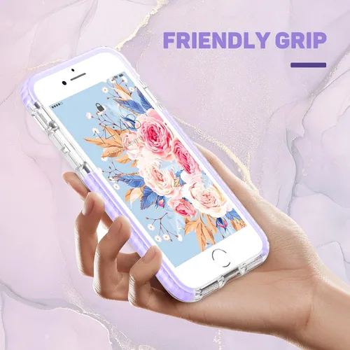 Vista 7 de MATEPROX Funda compatible con iPhone Se 2022, iPhone SE 2020, iPhone 8, iPhone 7, funda transparente, resistente, antiarañazos, antiarañazos, a