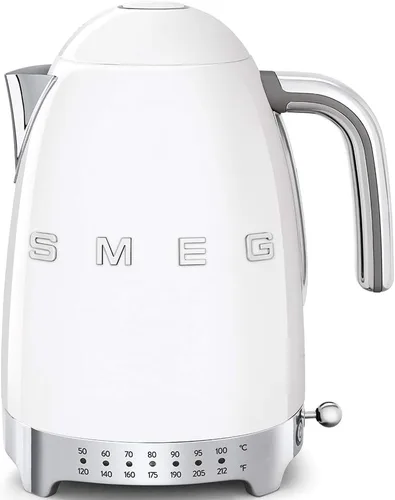 Vista 9 de SMEG Hervidor eléctrico de temperatura variable de 7 tazas, estética de estilo retro con tecnología avanzada, acero inoxidable, 1400 W, 120 V, base