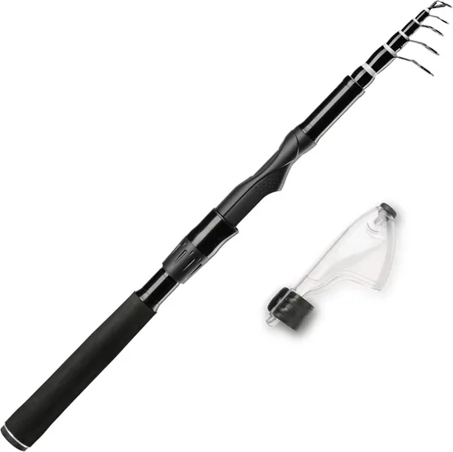 Vista 8 de Whistytwig Carbon Fiber Telescopic Fishing Rod - Portable Collapsible Design for Travel and Adventure - Versatile Saltwater and Freshwater Fishing