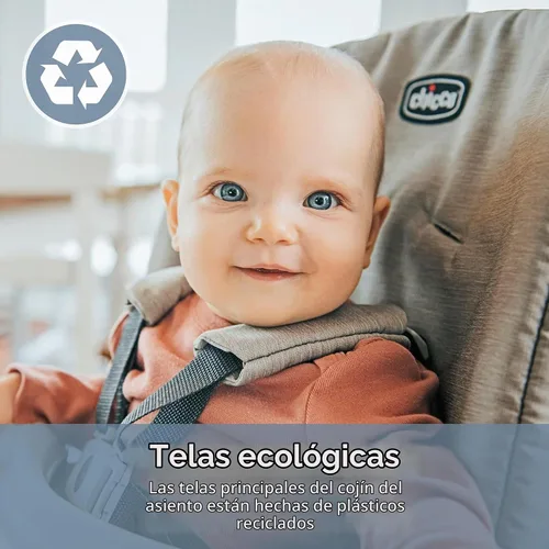 Vista 9 de Chicco Stack Hi-Lo - Silla alta convertible multiusos 6 en 1, reclinables para bebés y niños pequeños, fácil de limpiar, silla alta para bebé Arena