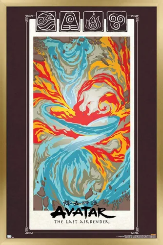 Vista 14 de Nickelodeon Avatar: The Last Airbender - Póster de pared, 22.4 pulgadas de largo x 14.7 pulgadas de ancho, versión enmarcada de madera de granero