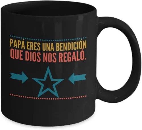 Vista 2 de Regalo para Papa Taza de Cafe Padre Vaso, taza café divertidas, tazas personalizadas, taza de café inspiradoras, taza con mensajes positivos.