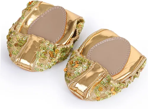 Vista 6 de jojofuny 1 par de zapatos latinos de danza del vientre, zapatos de danza contemporánea, calcetines para niñas y niñas, calcetines de ballet