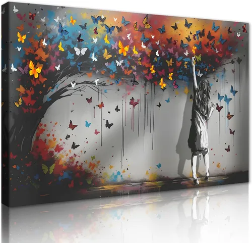 Vista 26 de Yeesjoee Graffiti Hip-Hop Style Culture - Arte de pared, póster abstracto de la vida es hermosa, impresión en lienzo colorido y moderno de pintura
