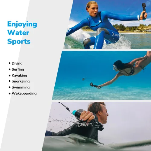 Vista 6 de Mango Flotante Grip Floaty Stick Accesorio Impermeable Compatible con GoPro Hero 13, 12, 11, 10, 9, 8, 7, 6, 5, 4, Session, 3+, 3, Hero(2018), Max