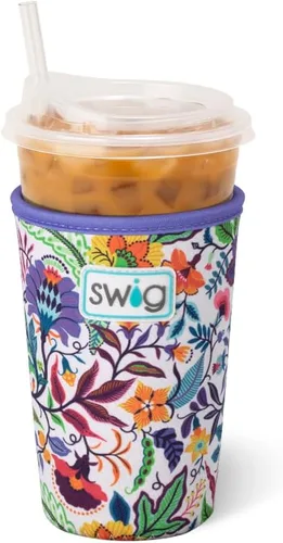Vista 10 de Swig Life Coolie para taza helada mediana de 22 onzas, funda aislante estándar de 22 onzas con asa, aislamiento de neopreno mantiene las bebidas