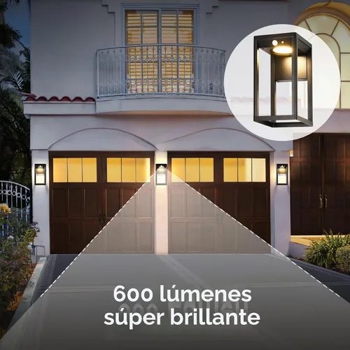 Vista 6 de Lámpara solar de pared para exteriores, impermeable, con sensor de movimiento