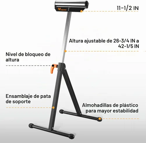 Vista 2 de Soporte de Rodillos Capacidad de Carga de 132 Libras, Paquete Doble WK-RS004T