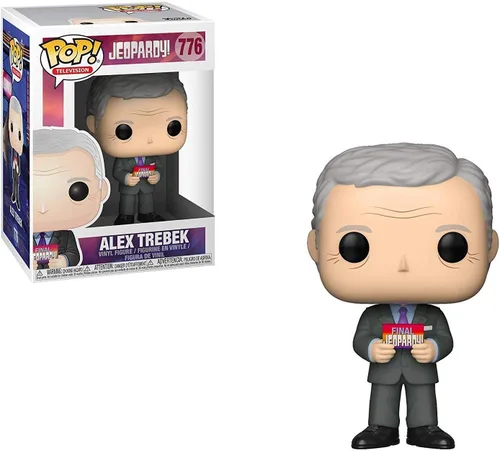 Vista 4 de Funko TV: Jeopardy - Alex Trebek Pop! Figura de vinilo (incluye funda protectora compatible con caja Pop Box)
