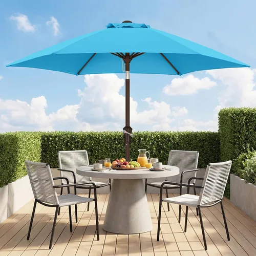 Vista 35 de ABCCANOPY 7.5FT Patio Umbrella Outdoor 6 RibsTable Umbrella(Brown)