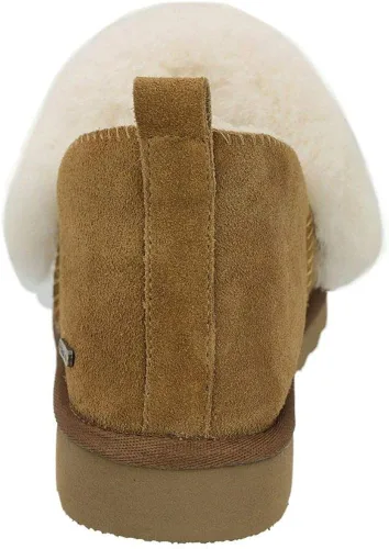 Vista 5 de PAMIR Botines de piel de oveja genuina para mujer, botines de espuma viscoelástica para interiores y exteriores, Negro