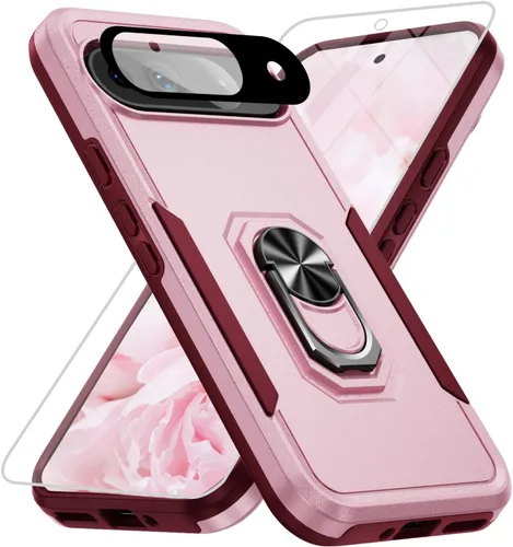 Vista 47 de Funda para Google Pixel 9 Pro XL [protección contra caídas de grado militar de 15 pies] con protector de pantalla y protector de lente, resistente a