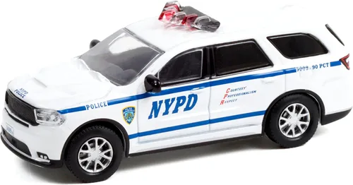 Vista 2 de Greenlight 42980 F - Durango White with Blue Stripes NYPD New York City Police Department (Nueva York) Hot Pursuit 1/64 Diecast Model Car