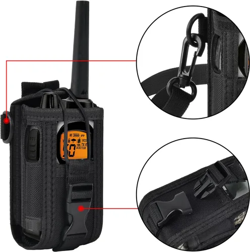 Vista 3 de ANKHOH Funda Holster para Radio Compatible con GXT1000VP4 Radio Bidireccional GMRS de 50 Canales, Estuche para Walkie Talkie de Largo Alcance