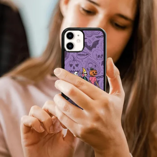 Vista 6 de Funda de teléfono de Halloween para mujer, diseño de fantasma, para iPhone 11, TPU a prueba de golpes, funda protectora para iPhone, globo ocular