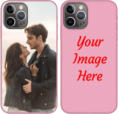 Vista 17 de Funda de teléfono con foto personalizada para iPhone 12 Pro, imagen/texto personalizado, funda negra delgada y suave, regalo único de nicho