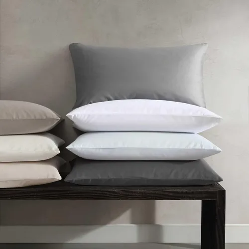 Vista 9 de Vera Wang - Juego de sábanas Queen, ropa de cama de lujo de algodón satinado, 800 hilos, juego de ropa de cama suave y lisa (Beige, Queen)