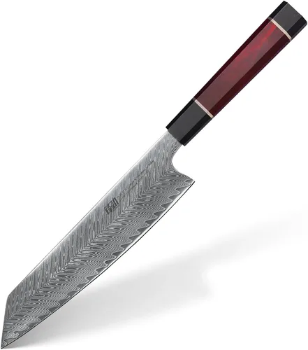 Vista 9 de FINDKING Cuchillo de pelar de damasco de 5 pulgadas, hoja compacta y versátil para cortar frutas y cocinas pequeñas, cuchillo de emparejamiento