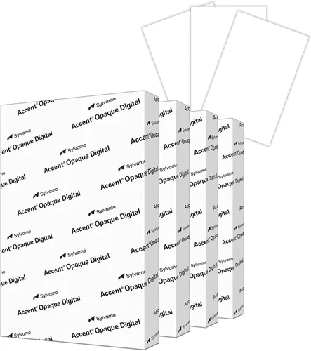 Vista 10 de Accent 1188091R - Papel de cartulina blanco opaco de 8.5 x 11 pulgadas, 100 libras, 271 g/m², 200 hojas (1 resma), cartulina pesada suave de alta