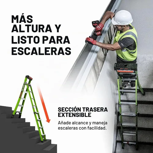 Vista 7 de Little Giant King Kombo XT, escalera extensible multiposición, 13936-071