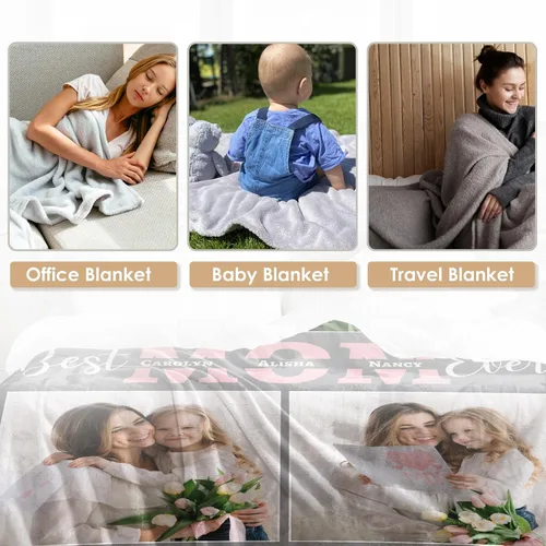 Vista 33 de Manta personalizada con imagen, manta personalizada con texto de fotos, manta de fotos personalizada para amiga, mamá y papá, regalos personalizados