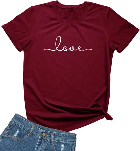 Vista 4 de MIMOORN Camiseta estampada de verano divertida casual de manga corta para mujer Negro