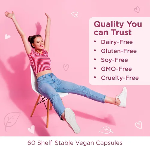 Vista 7 de VeeFresh VeeBiotics - Probióticos de arándano para mujeres, 60 cápsulas de probióticos para mujer con prebióticos y extracto de arándano