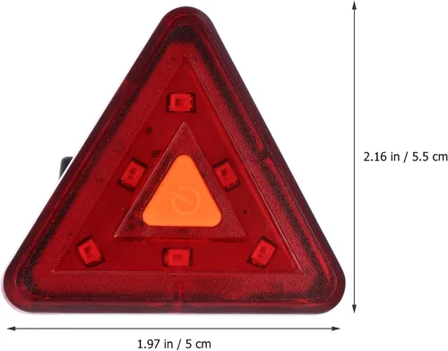 Vista 2 de Kisangel Luz trasera de bicicleta recargable por USB, lámpara de señal de advertencia, luz trasera compacta para bicicleta con correa y cable USB