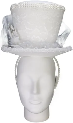 Vista 8 de Foam Party Hats: Feathers Princess Crown – Handmade Fancy Feather Crown for Weddings, Parties & Costumes