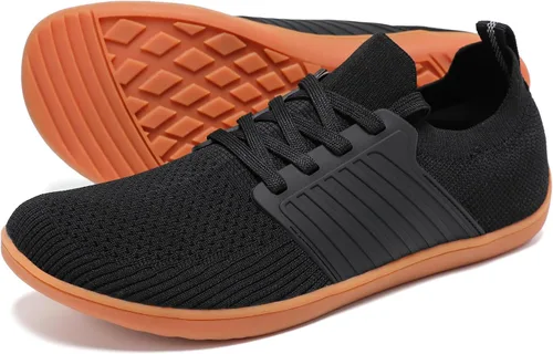 Vista 2 de Aicuih Zapatos de punta ancha para hombre Zapatillas descalzas y minimalistas Suela cero caída